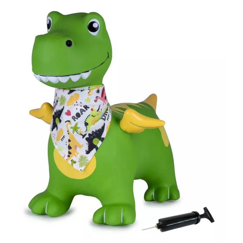 Pomppueläin Jamara HoppyDoo Dino siivillä vihreä pumpulla
