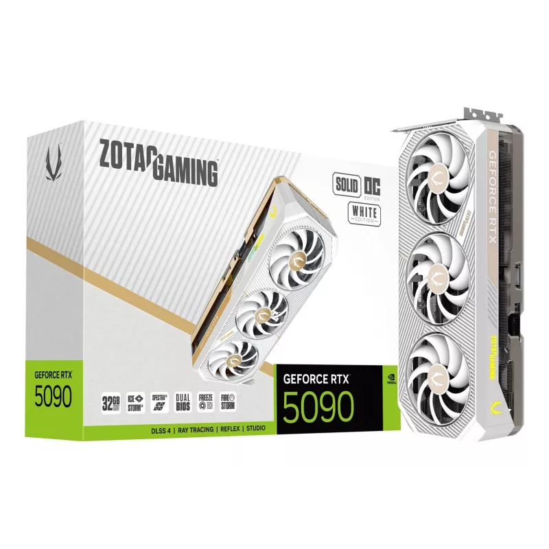 ZOTAC GAMING GeForce RTX 5090 SOLID OC valkoinen 32GB GDDR7