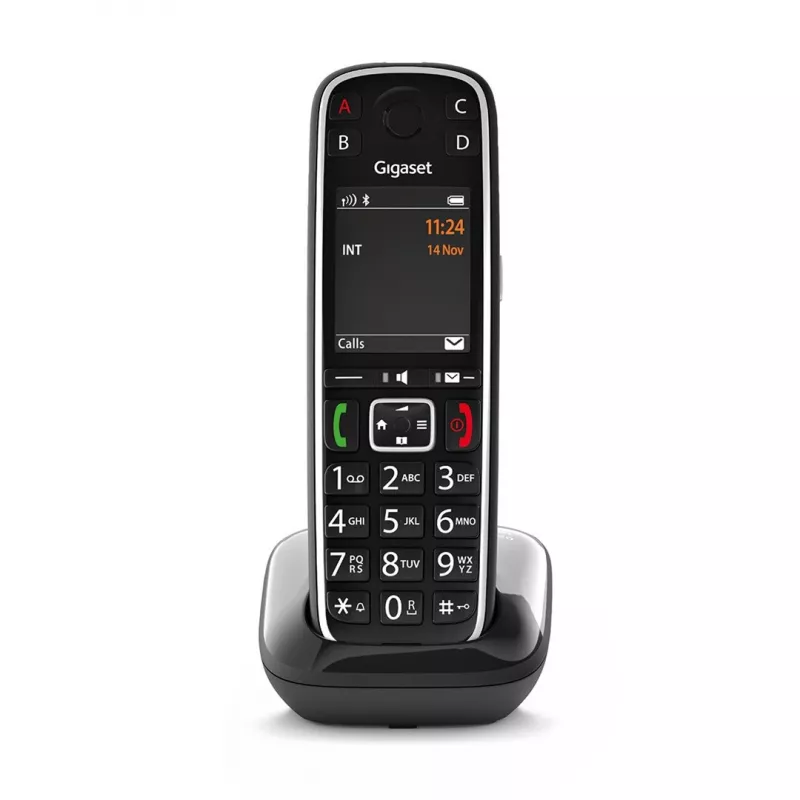 Gigaset E720 analoginen/DECT-puhelin numeronäytöllä musta