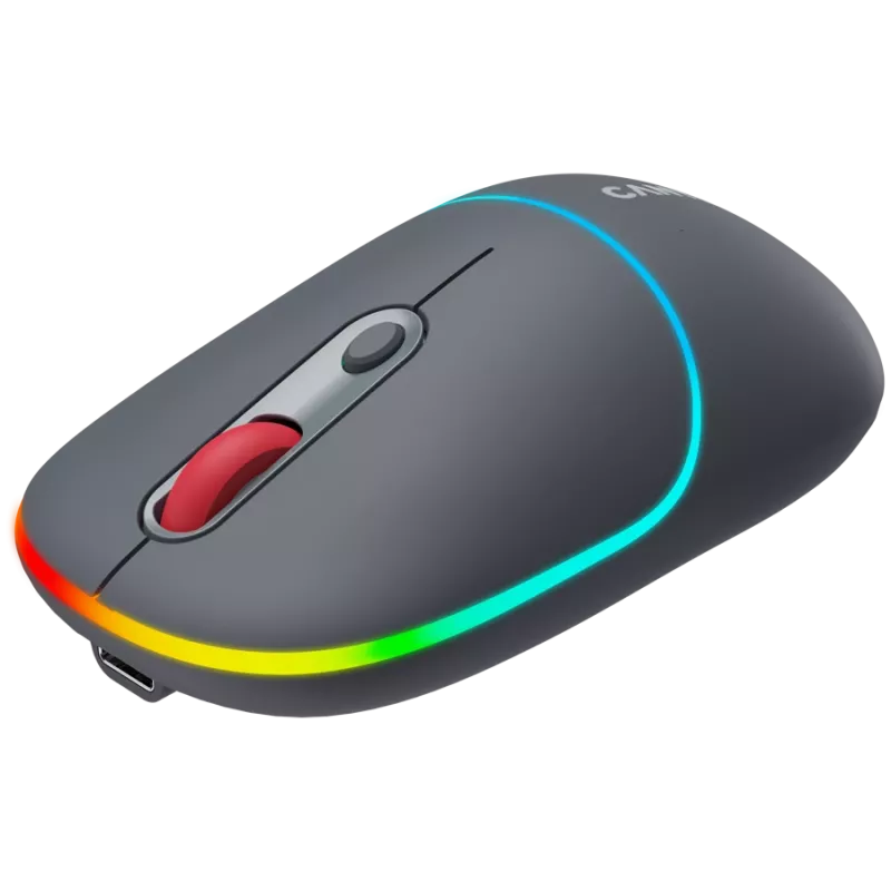 Canyon MW-22 2in1 RGB langaton hiiri - harmaa - Bluetooth/RF - 1 600 dpi - ladattava