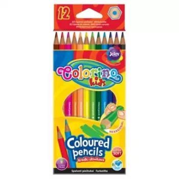 Colorino Kids kuusikulmaiset värikynät 12 väriä
