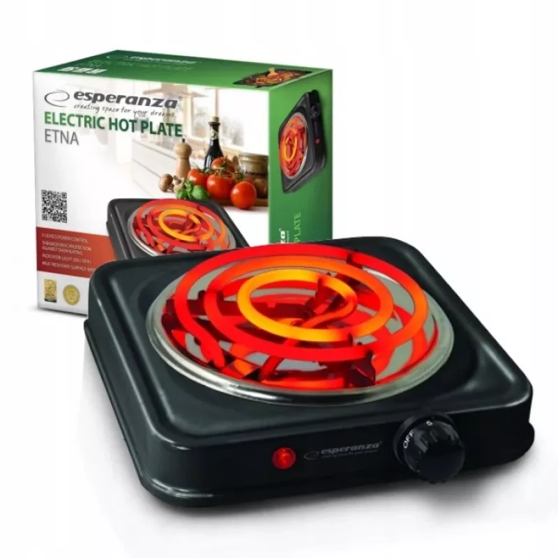 Esperanza EKH012K keittotaso musta pöytämalli 21 cm 1 vyöhyke(ttä)