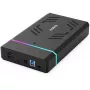 Inateck FE3003 RGB 3.5 USB 3.0 kiintolevykotelo 2.5/3.5 SATA HDD/SSD -levyille, musta