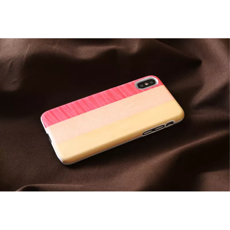 Älypuhelinkotelo man and wood iPhone X/XS:lle — pink pie white