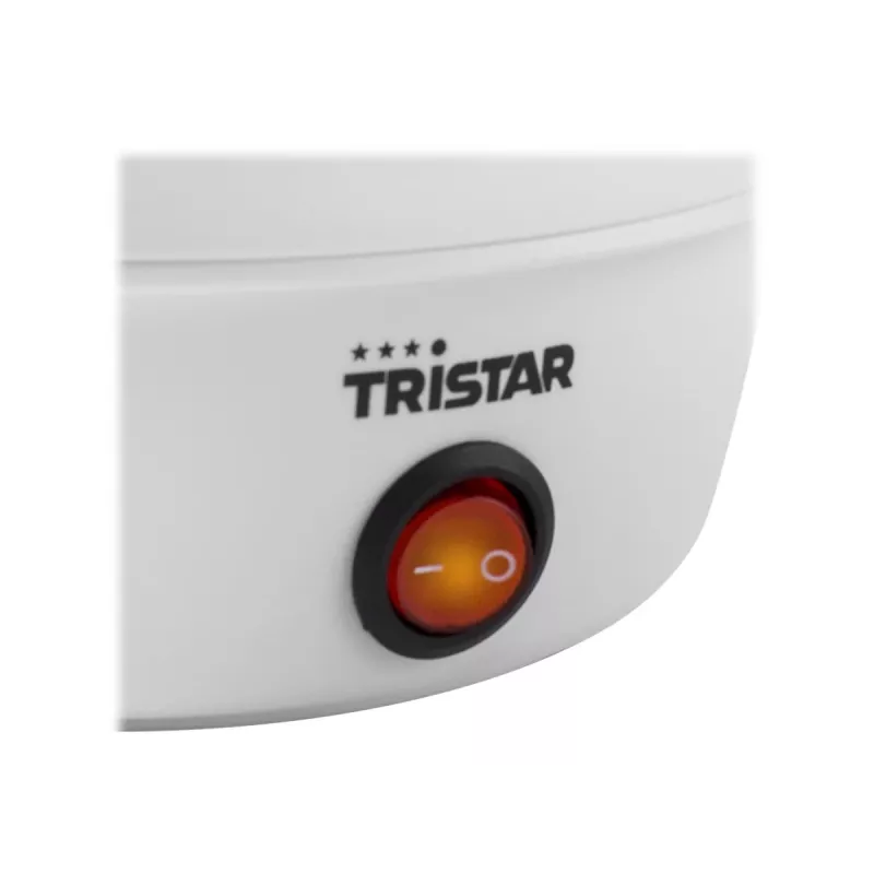 Munankeitin Tristar EK-3074 — kapasiteetti 7 munaa, 350 W, läpinäkyvä/valkoinen