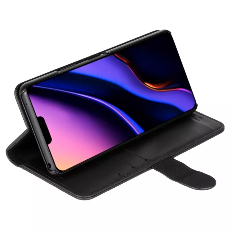 Krusell puhelinlompakko Apple iPhone 12 Pro Maxille – musta, foliolaukku korttipaikalla