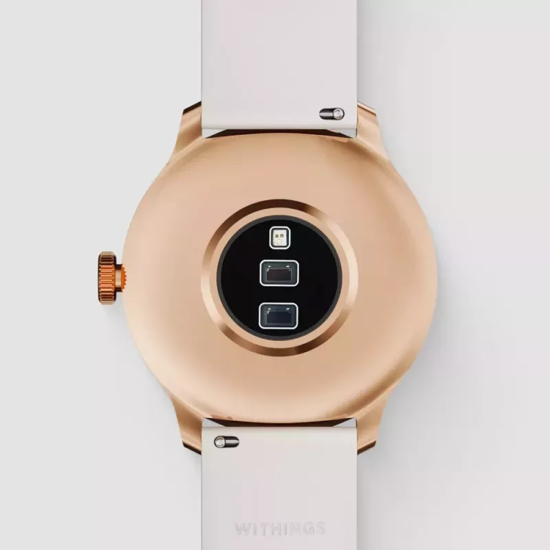 Hybridiälykello Withings ScanWatch Light Gold valkoinen