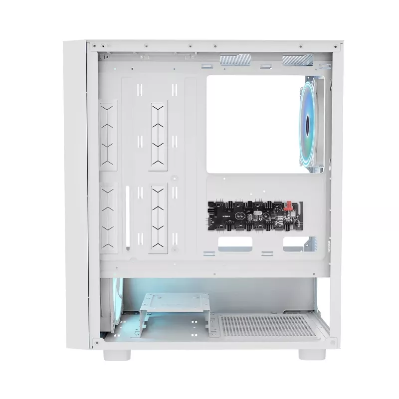 MODECOM BREEZE ARGB Flow MIDI PC-kotelo, ATX, USB 3.0 ×2 + USB-C, valkoinen
