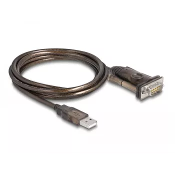 Adapteri USB 2.0 Type-A sarjaporttiin RS-232 D-Sub 9-pin uros DeLOCK 62646