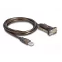 Adapteri USB 2.0 Type-A sarjaporttiin RS-232 D-Sub 9-pin uros DeLOCK 62646
