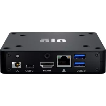 Elo Backpack 5.0, Android, musta Booksize-tietokone, Qualcomm Snapdragon QCS6490, RAM: 8 GB, Flash: 64 GB, USB (Type-A, 4x), USB-C, Bluetooth, Ethernet, WLAN (802.11ax), HDMI, Micro SD-SL