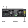 Off-grid-invertteri Qoltec 53887 aurinkoinvertteri 10 kVA litiumpolymeeri musta