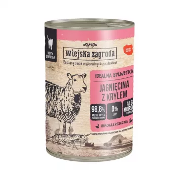 wiejskazagroda lammas ja krilli - märkäruoka kissoille - 400 g, aikuisille, viljaton, tölkki