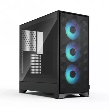 PC-kotelo Fractal Design Pop 2 Air musta TG RGB Midi Tower – ATX/Micro-ATX/Mini-ITX, 3x120mm edessä, 1x120mm takana, 2,5 tuuman ja 3,5 tuuman paikat