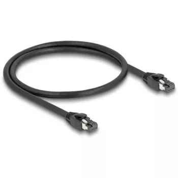 Delock - verkkokaapeli - RJ-45 (uros) - RJ-45 (uros) - 50 cm - 7,5 mm - SFTP, PiMF - CAT 8.1 - halogeeniton, vedonpoisto - musta (80232)