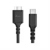 USB-kaapeli MediaRange MRCS257 0,5 m — Micro-USB B - USB-C, USB 3.2 Gen 1 (5 Gbit/s), musta