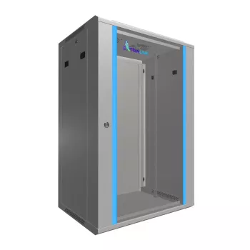 Seinäkiinnitteinen räkki Extralink 18U 600x450 harmaa