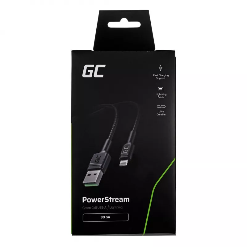 Green Cell KABGC24 Lightning-kaapeli 0,3 m musta
