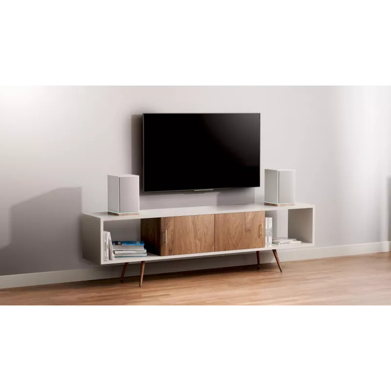 Blaupunkt BS60WH LED hyllykaiuttimet, Bluetooth, HDMI ARC, valkoiset