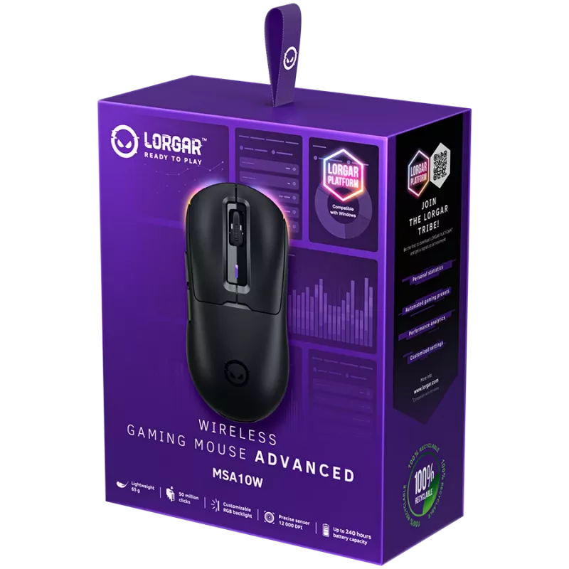 Pelihiiri LORGAR MSA10W Wireless