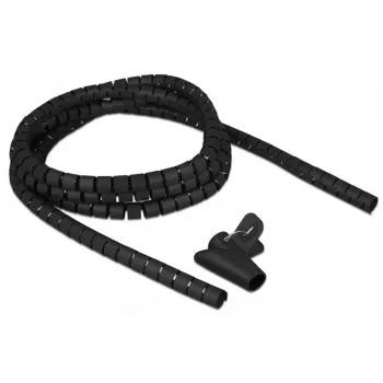 Spiraaliletku vetotyökalulla, 2,5 metriä x 15 mm, kaapeliletku musta
