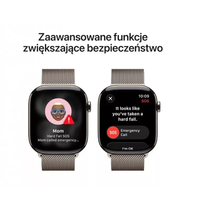 Apple Watch Series 11 GPS + Cellular 42 mm Natural Titanium -kotelo Natural Milanese Loop -rannekkeella