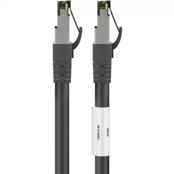 Goobay CAT 8.1 patch-kaapeli, S/FTP (PiMF), musta, 2 m - LSZH halogeeniton, kupari AWG 24 (66722)