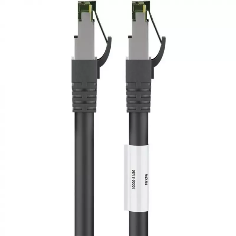 Goobay CAT 8.1 patch-kaapeli, S/FTP (PiMF), musta, 2 m - LSZH halogeeniton, kupari AWG 24 (66722)