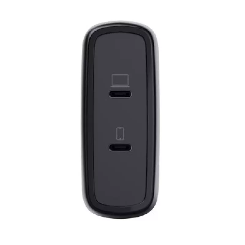 TRUST Maxo 100W 2-porttinen USB-C GaN laturi — 100 W, 2× USB-C, max. 20 V, 2 m kaapeli, musta