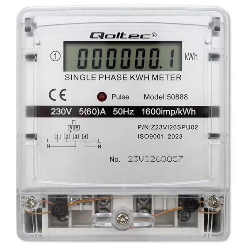 Yksivaiheinen elektroninen energiankulutusmittari 230V LDC