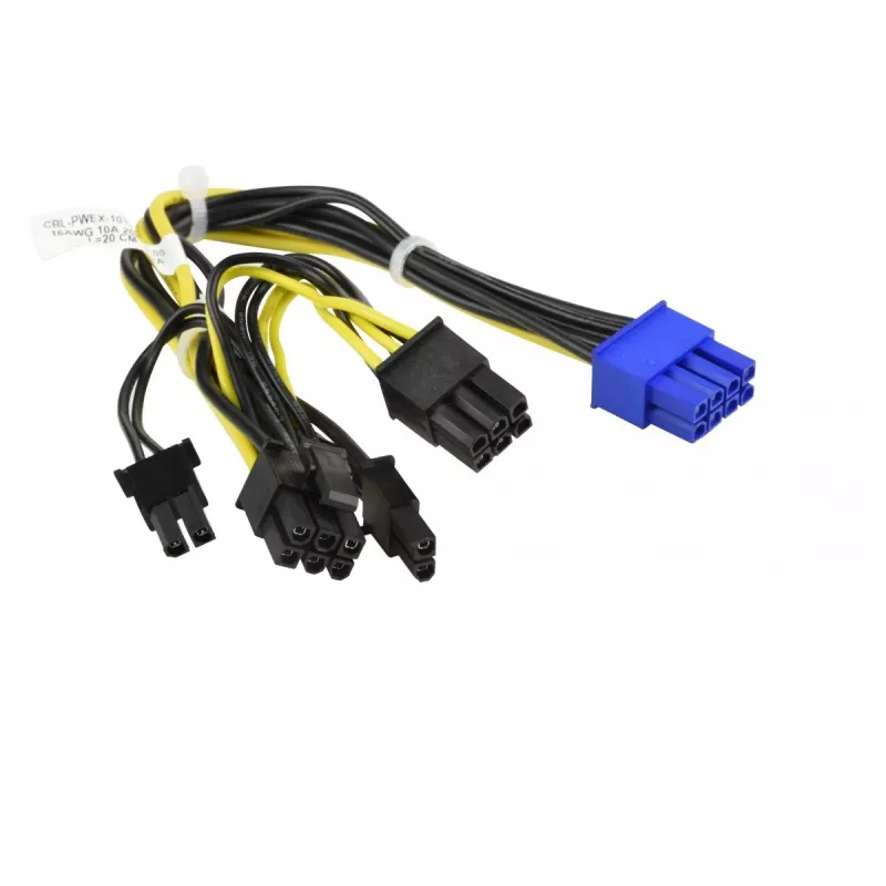 Supermicro - CBL-PWEX-1017 GPU-virtakaapeli - sisäinen virtalähde, 8-napainen 8-napaiseen PCIe Power (6+2) 20 cm