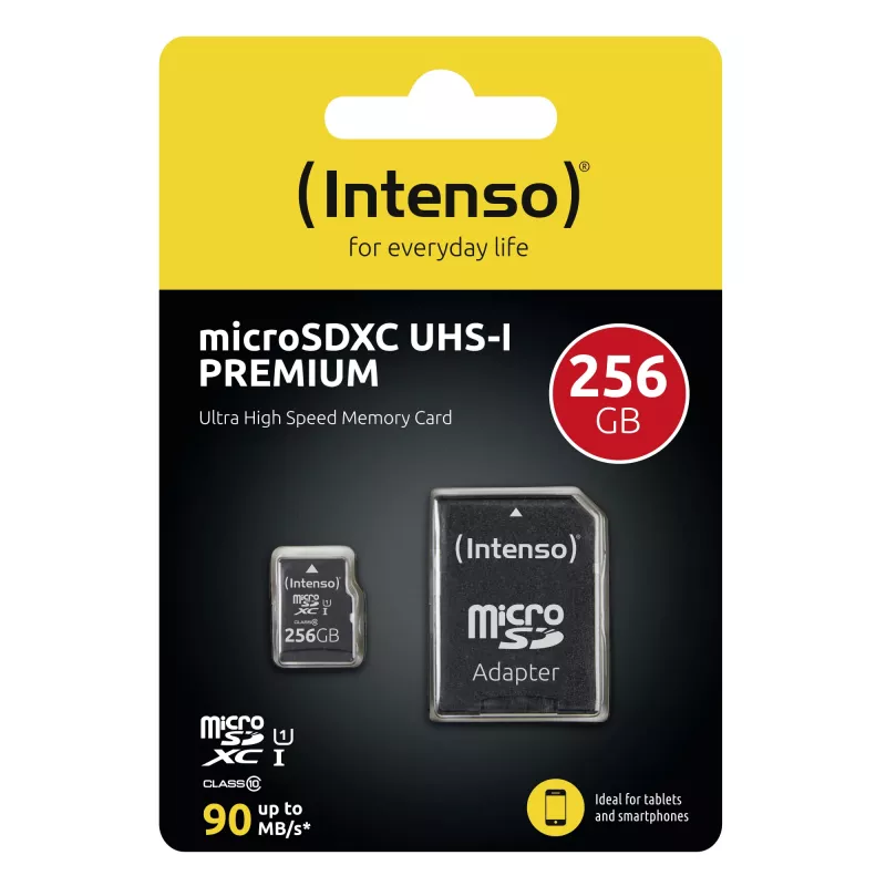 Flash-muisti Intenso 256GB UHS-I MicroSD-kortti