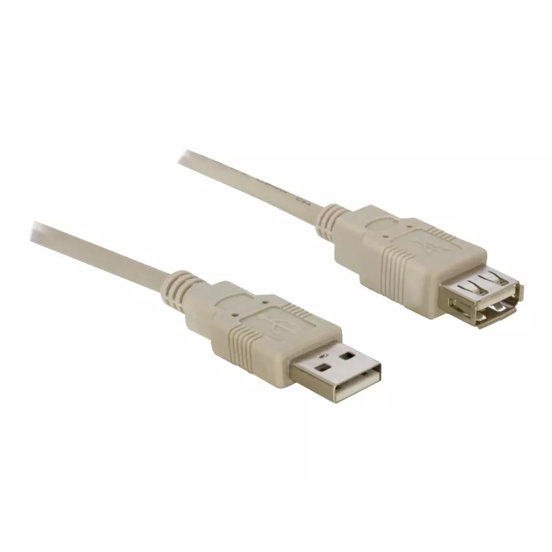 USB 2.0 -jatkokaapeli DeLOCK 82240 3 m harmaa