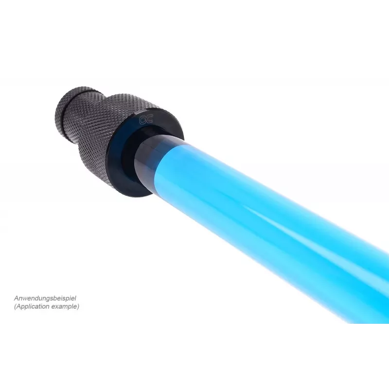 Alphacool ROH1020312 HardTube 16/11 mm borosilikaattilasiputki, 90° kulma, 20/40 cm, kirkas