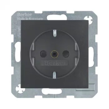 Berker 4723 16 06 Schuko-pistorasia B1 antrasiitti