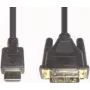 e+p HDMI 3 videokaapeliadapteri 2m DVI-D musta