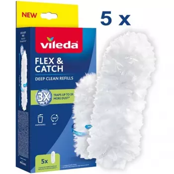 VILEDA Flex&Catch 177664 -pölyhuiskun varaosat - 5 vaihtopäätä