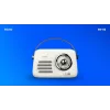 Kannettava radio SAVIO RS-02 — analoginen FM-viritin, Bluetooth 5.3, USB-virtalähde, 3 W, valkoinen