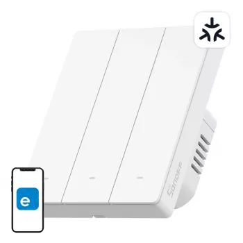WiFi älykäs seinäkytkin Sonoff M5-3C-80W 3-kanavainen kehykselle