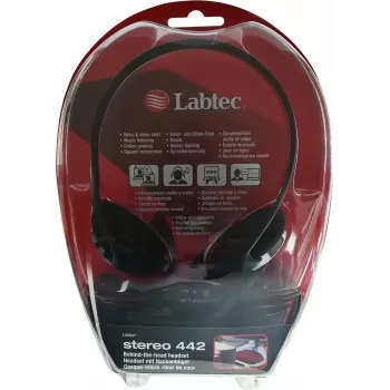 Labtec Stereo 442 - kuulokemikrofoni - niskan taakse kiinnitettävä - johdollinen
