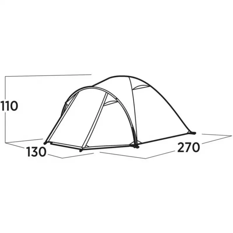 Easy Camp Setesdal 2 kupoliteltta (oliivinvihreä, tunnelimaisella eteisellä, malli 2025)
