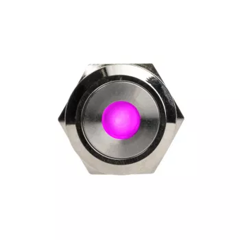 DimasTech ilkivaltasuojattu painonappi 19 mm Silverline Dot RGB PD210