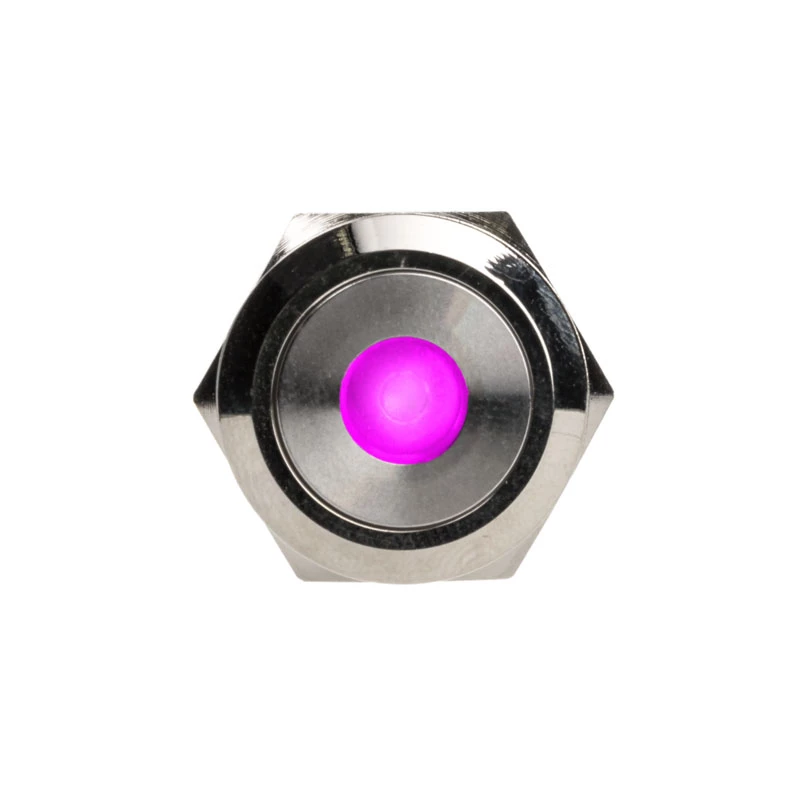 DimasTech ilkivaltasuojattu painonappi 19 mm Silverline Dot RGB PD210