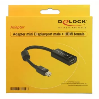 Delock - videosovitin - Mini DisplayPort uros - HDMI naaras - 18 cm (65099)