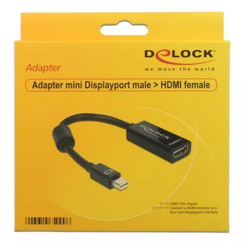 Delock - videosovitin - Mini DisplayPort uros - HDMI naaras - 18 cm (65099)