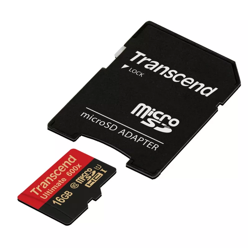 Transcend microSDHC MLC 16GB Class 10 UHS-I 600x + SD-adapteri