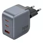 Vention GaN-laturi FEXH0-EU 70W — 2x USB-C + 1x USB-A, PD 70W, 100–240V