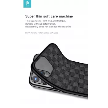 Soft Case Devia Woven2 iPhone 11 Pro Max – punainen kuvioitu tekstiilipinta