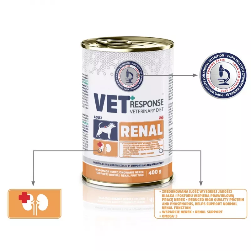 VET RESPONSE Renal - märkäruoka koirille - 400 g