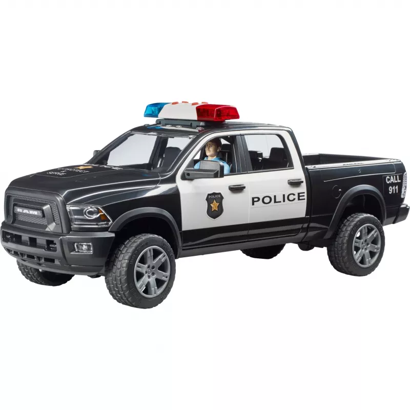 Poliisiauto-lelu BRUDER RAM 2500 Police 02505 – pienoismalli, leikkiauto